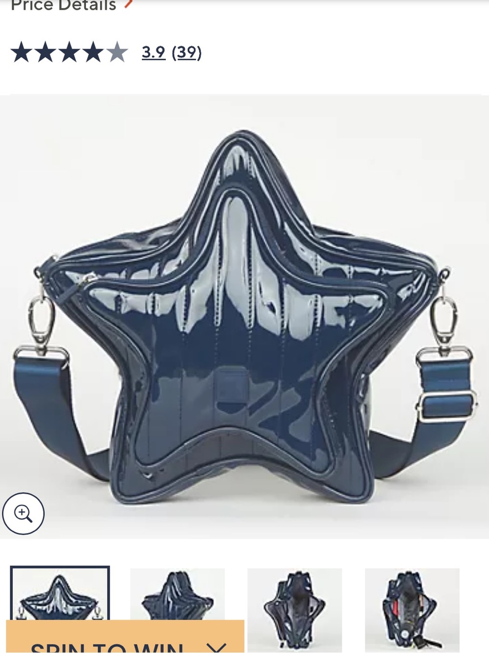 IHKWIP The Shooting Star Crossbody Patent Navy Blue Glossy